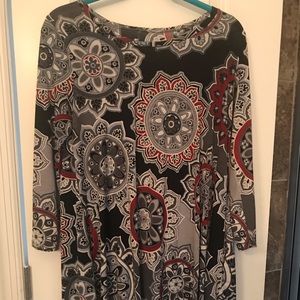 Black patterned dress